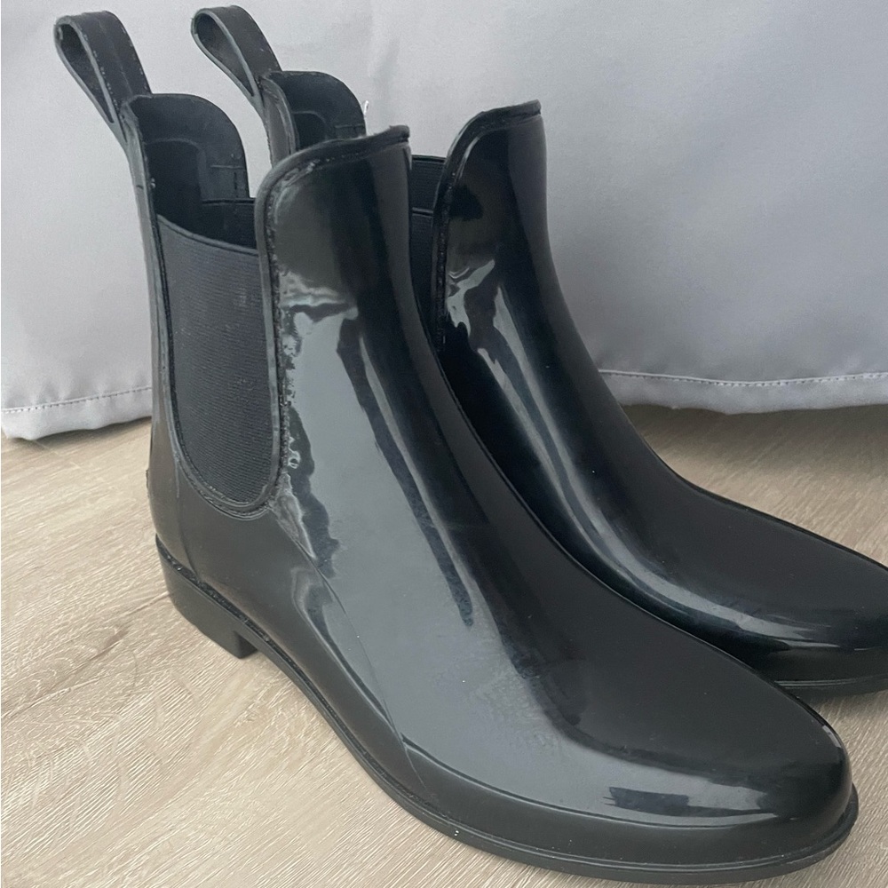Storm by Cougar Black Rubber Waterproof Rain Boots Chelsea Women's